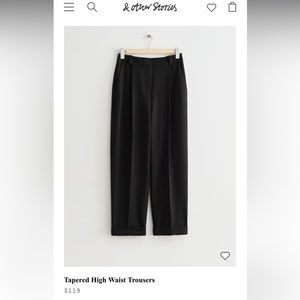 & Other Stories Tapered Trousers